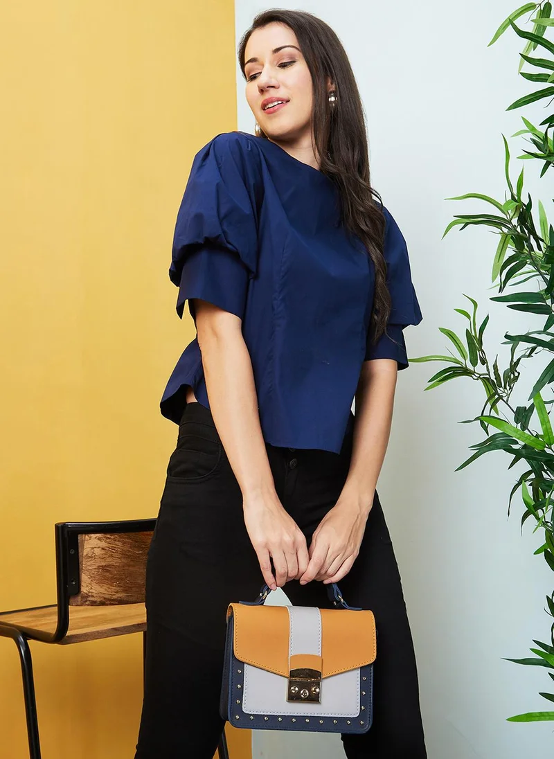 جلو باص Globus Women Back Buttoned Pure Cotton Top